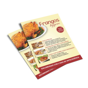 Folhetos em papel chamex - 4x0 cor - tamanho 10x14 cm  impressão frente - colorido frente