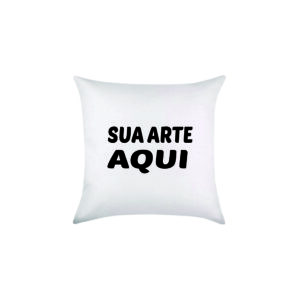 Almofada branca personalizada frente